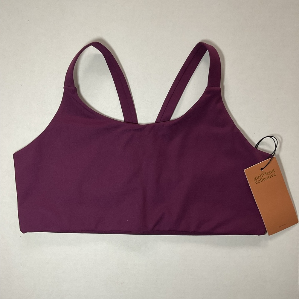 Girlfriend Collective XL Mulled Wine Purple Sports Bra